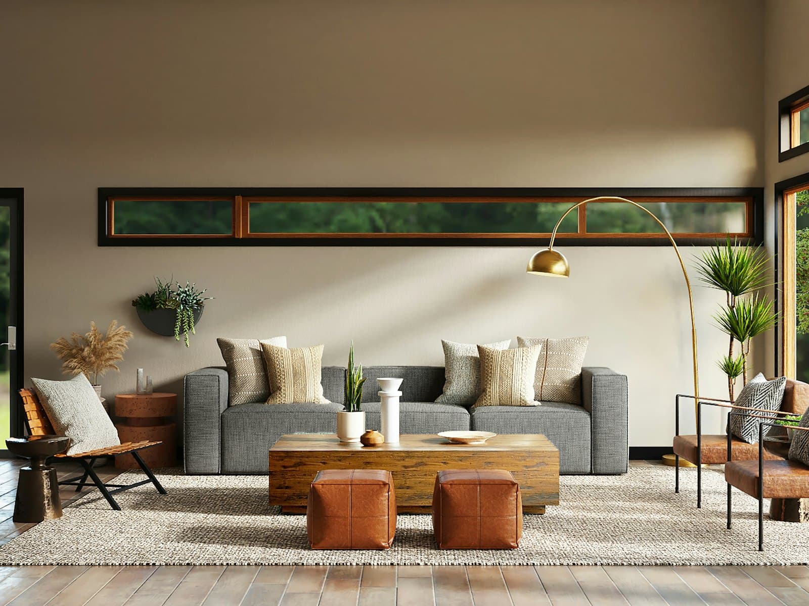 Pièce intérieure avec rangements et lumière naturelle, photo d'illustration
